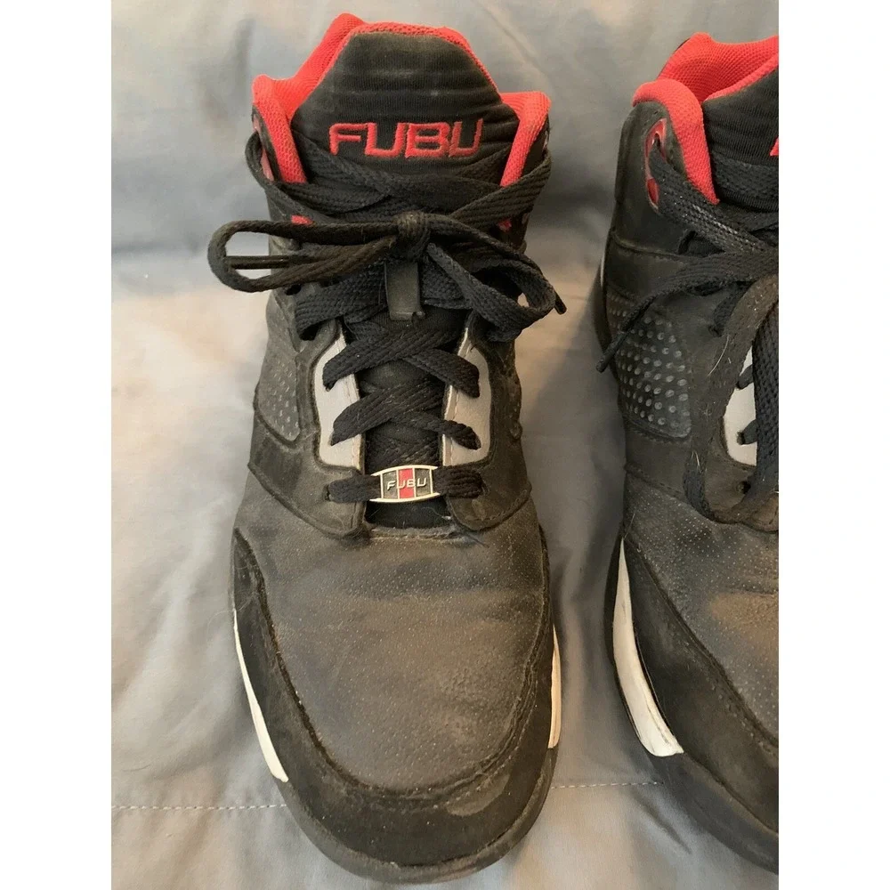 FUBU Men's ZONE Basketball Shoes Size 8 Black‎ High Top MNFB22SC001L